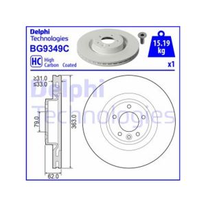 Front Vented Brake Disc - 363mm Diameter