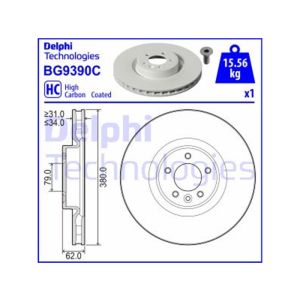 Front Vented Brake Disc - 380mm Diameter