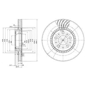 Front Vented Brake Disc - 305mm Diameter