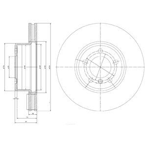 FRONT VENTED BRAKE DISC - 324MM DIAMETER