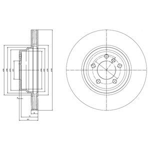 FRONT VENTED BRAKE DISC - 348MM DIAMETER