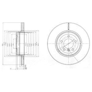 REAR VENTED BRAKE DISC - 345MM DIAMETER