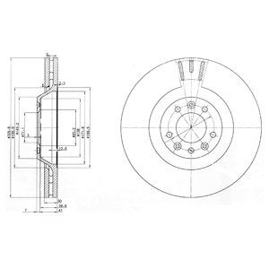 FRONT VENTED BRAKE DISC - 329MM DIAMETER