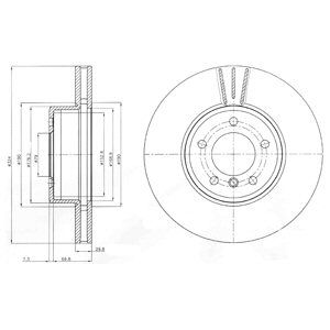 FRONT VENTED BRAKE DISC - 324MM DIAMETER