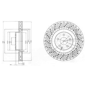 FRONT VENTED BRAKE DISC - 360MM DIAMETER