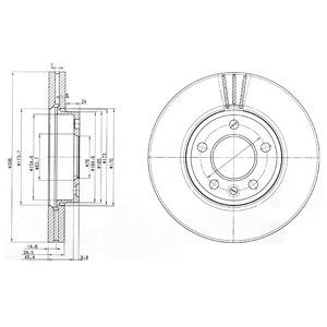 FRONT VENTED BRAKE DISC - 307MM DIAMETER