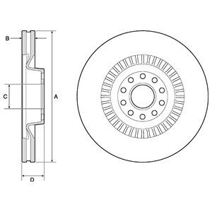 FRONT VENTED BRAKE DISC - 360MM DIAMETER