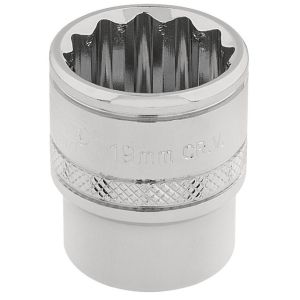 HI-TORQÂ® 12 Point Socket, 3/8" Sq. Dr., 19mm