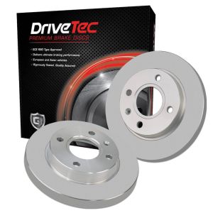 Rear Solid Brake Disc Pair Coated - 251mm Diameter