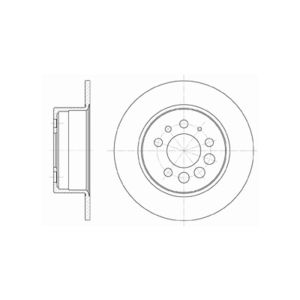 REAR SOLID BRAKE DISC PAIR COATED - 281MM DIAMETER