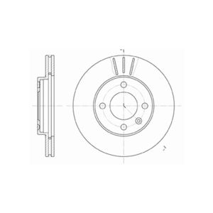 Front Vented Brake Disc Pair Coated - 239mm Diameter