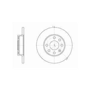 Front Solid Brake Disc Pair Coated - 236mm Diameter