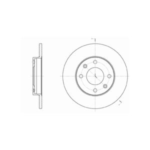 Solid Brake Disc Pair Coated - 247mm Diameter