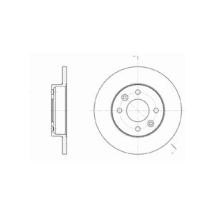 Solid Brake Disc Pair Coated - 238mm Diameter