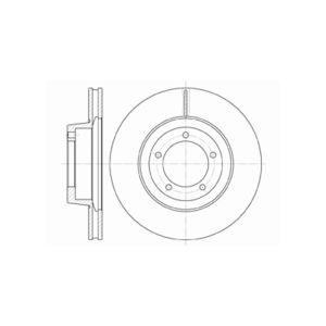 Front Vented Brake Disc Pair Coated - 275mm Diameter