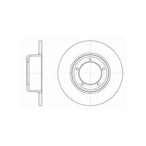 Front Solid Brake Disc Pair Coated - 298mm Diameter