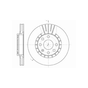 Front Vented Brake Disc Pair Coated - 256mm Diameter