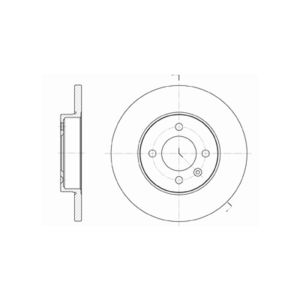 Front Solid Brake Disc Pair Coated - 256mm Diameter