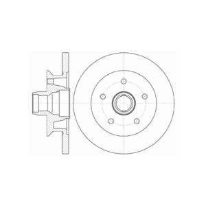 Front Solid Brake Disc Pair - 258mm Diameter