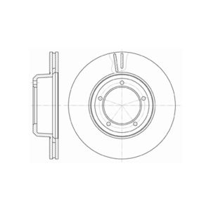 Front Vented Brake Disc Pair Coated - 298mm Diameter