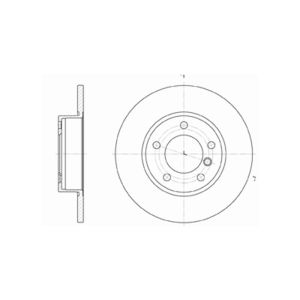 Front Solid Brake Disc Pair Coated - 286mm Diameter