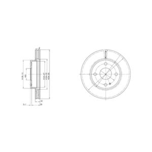 FRONT VENTED BRAKE DISC PAIR - 235MM DIAMETER