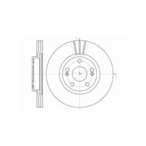 Front Vented Brake Disc Pair Coated - 280mm Diameter