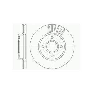 Front Vented Brake Disc Pair Coated - 260mm Diameter