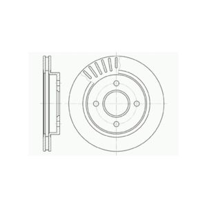 Rear Vented Brake Disc Pair Coated - 253mm Diameter