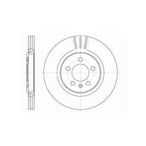 Front Vented Brake Disc Pair Coated - 280mm Diameter