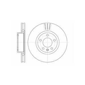 Front Vented Brake Disc Pair Coated - 296mm Diameter