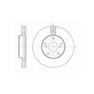 Front Vented Brake Disc Pair Coated - 275mm Diameter