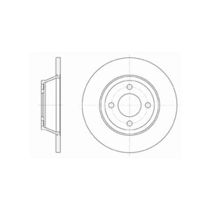 Front Solid Brake Disc Pair Coated - 280mm Diameter