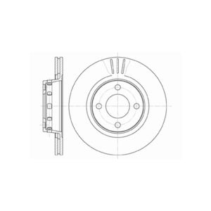 Front Vented Brake Disc Pair Coated - 280mm Diameter