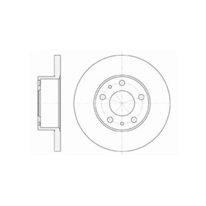 Front Solid Brake Disc Pair Coated - 280mm Diameter