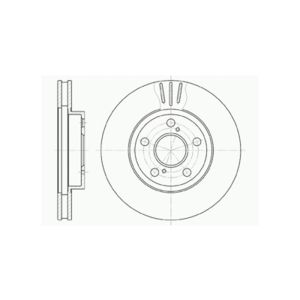 Front Vented Brake Disc Pair Coated - 255mm Diameter