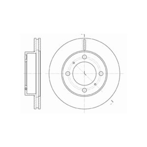 Front Vented Brake Disc Pair Coated - 255mm Diameter