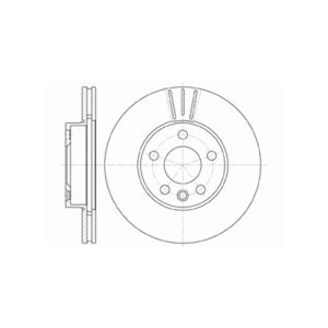 Front Vented Brake Disc Pair Coated - 288mm Diameter