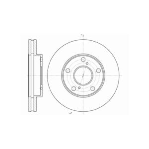 FRONT VENTED BRAKE DISC PAIR - 255MM DIAMETER