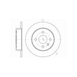 Rear Solid Brake Disc Pair Coated - 240mm Diameter