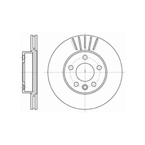 Front Vented Brake Disc Pair Coated - 280mm Diameter