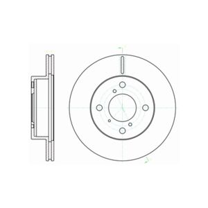 Front Vented Brake Disc Pair Coated - 232mm Diameter