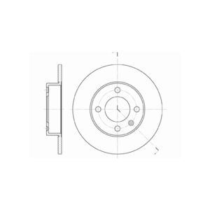 Rear Solid Brake Disc Pair Coated - 230mm Diameter