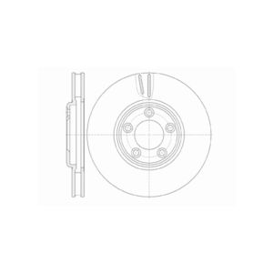 Front Vented Brake Disc Pair Coated - 300mm Diameter