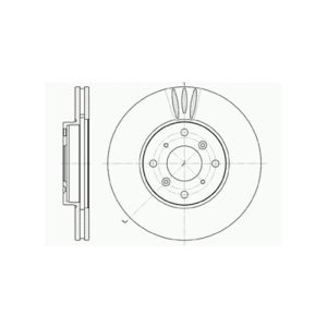 Front Vented Brake Disc Pair Coated - 282mm Diameter