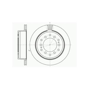 Rear Vented Brake Disc Pair Coated - 312mm Diameter