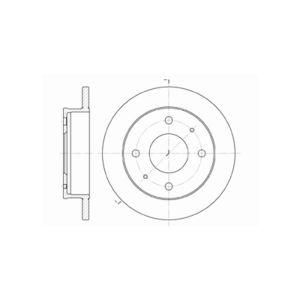 Front Solid Brake Disc Pair Coated - 230mm Diameter