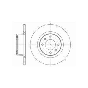 REAR SOLID BRAKE DISC PAIR COATED - 276MM DIAMETER