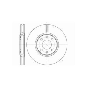 Front Vented Brake Disc Pair Coated - 288mm Diameter