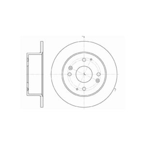 Rear Solid Brake Disc Pair Coated - 260mm Diameter